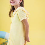RuffleButts Girls Terry Knit Full-Zip Swim Cover-Up - Fashion Swimwear Cover-Up Dress