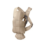 BabyBjörn Baby Carrier Mini, Beige, Woven | Newborn Carrier (7-25 lbs), Ergonomic, Easy-to-Use