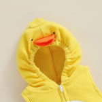 Madjtlqy Halloween Costumes Toddler Baby Boy Girl Flamingo Animal Hooded Sleeveless Romper Jumpsuit Legging Duck Outfits