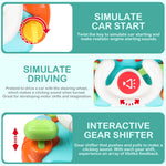 Baby Montessori Sensory Learning Travel Activities Toys with Sound Light - Baby Steering Wheel Music Toys for Babies 6 9 12 18 Months - Infant Newborn Shower Gifts for Toddlers 1-3 Year Old Boys Girls