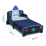 Delta Children Space Adventures Rocket Ship Wood Toddler Bed - Greenguard Gold Certified, Blue