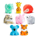 Munchkin Baby Bath Toy Squirts for Babies and Toddlers 9 Months and Up, Wild Animal Squirters, 8 Pack