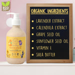 Nü Boutìq Organic Vegan Baby Lotion, Moisturizing and calming kids body lotion with Calendula & Lavender, newborns All Skin Types, New Biodegradable bottle(300g), 10.60 Fl Oz (Pack of 1)