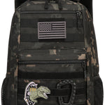 SunForMorning Kids Tactical Backpack Army Molle Bookbag Military Boys Backpack for School, Outdoor, Camping, Black CM