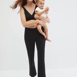 Motherhood Maternity Nursing Bras, Women’s Cotton Spandex Wrap Front Sleep Bra, Bralette for Breastfeeding & Pumping, Black, 1-Pack, Large