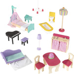 KidKraft Annabelle Wooden Dollhouse with Elevator, Balcony and 17 Accessories, Gift for Ages 3+
