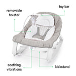 Ingenuity Keep Cozy 3-in-1 Grow with Me Vibrating Baby Bouncer Seat & Infant to Toddler Rocker, 0-30 Months Up to 40 lbs (Linden)