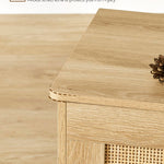 usikey 29.5” Storage Chest, Storage Bench with Storage, Toy Box with 2 Safety Hinges, Toy Chest for Bedroom, Shoe Bench, Supports 220 lb, for Living Room, Entryway, Natural