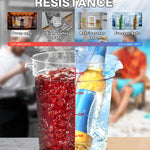 6QT NSF Food Storage Containers: 8 PCS [Food Grade][Hot&Cold Resistant] Commercial Clear Round Food Storage Containers with Scales Handles for Home Restaurant Kitchen Proof Dough(BPA FREE N)