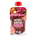 Happy Baby Organics Brain Support Blends Apples, Purple Carrots & Guava with DHA and Choline 4 oz Pouch (Pack of 16)