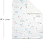 CREVENT Cozy Soft and Warm Mink Baby Blanket with Sherpa Backing, Gift Packing with Ribbon for Newborn Infant Toddler's Crib Cot Stroller (30"X40" Little Dream)