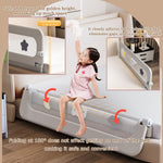 HIQNWTO Bed Rail for Toddlers, Foldable Baby Bed Rail Guard, Adjustable, Safety, Convenient, Guard Rails with Twin, Full, Queen& King Size (Pink Patchwork, 1 Side:48inch)