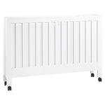 Babyletto Maki 2-in-1 Baby Crib Convertible to Toddler Bed - GREENGUARD Gold Certified Portable Folding Wood Crib w/ Toddler Conversion Kit - 4 Adjustable Heights, Easy to Assemble - White