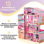 KidKraft Wooden Dollhouse Shimmer Mansion for 12" Dolls