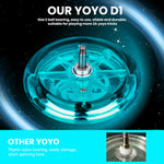 MAGICYOYO Toys Looping Yo-Yo, D1 Responsive Beginner Yoyo with Strings, Plastic Body Great for String Tricks for Advance Players to Perform Like Pros + Extra 3 Strings -Glitter Crystal Green