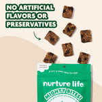 Nurture Life Mighty Bites, Oatmeal Raisin, Healthy Oatmeal Small Size Snacks for Kids & Toddlers, High Protein Organic Snacks for Children, Plant-Based High Fiber Foods, Low Sugar, 1 Pack, 15 Bites