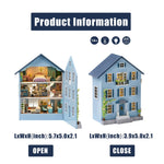 Kisoy Romantic and Cute Dollhouse Miniature DIY House Kit Creative Room Perfect DIY Gift for Friends, Lovers and Families (Molan House)