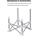 PandaEar Portable Travel Booster Seat with Tray| Folding Baby Seat Booster High Chair for Dining Table| Compact Camping Chair for Lawn, Beach Indoor/Outdoor Use| Toddlers, Kids (Light Blue)