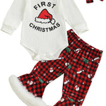 St Patricks Day Baby Girl Outfit Newborn Ribbed Shamrock Onesie Flare Pants Set Romper Bell Bottoms Spring Clothes