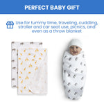 Delta Children 100% Cotton Flannel Baby Receiving Blankets for Girls and Boys – 30x30 Inches (Pack of 2), Safari Friends