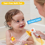 Duckie Baby Bath Shower Head, Toddler Bath Toys for Kids Ages 1-3, Baby Shower Head for Bathtub with Three Squirting Ducks, Birthday Gift for Toddler Boys Girls