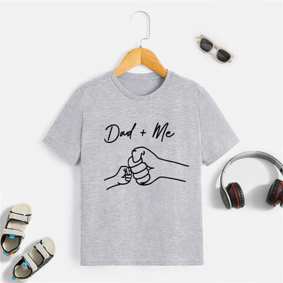 Toddler Baby Girls Boys Father's Funny T Shirt Tops Kids Short Sleeve Cute Graphic Casual Crewneck (Grey, 12-18 Months)