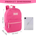 Trail maker Classic 17 inch Backpacks with Adjustable Padded Straps | School Backpacks for Girls, Boys (Pink)