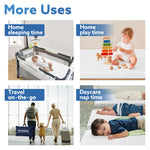 Pro Goleem Pack and Play Mattress (38"x26"), Waterproof Pack n Play Mattress Pad with Carry Bag, Firm Playard Mattress with Soft Cover, for Babies and Toddlers
