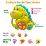 Baby Music Toys 12-18 Months, Animal Baby Piano Musical Light Infant Toys Toddlers Early Education Birthday Gift for 1 2 Year Old Girls Boys (Dinosaur)