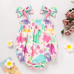 ZOELNIC Baby Girl Summer Clothes Newborn Girl Outfits Cute Strap Baby Girl Romper Jumpsuit Bodysuit Dinosaur 0-3 Months