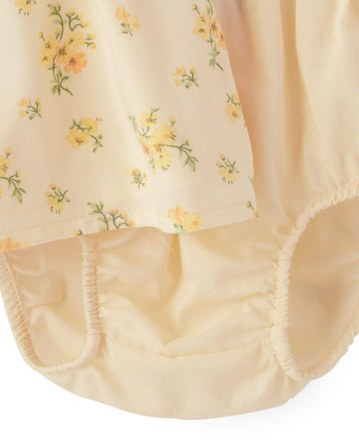 The Children's Place,Baby-Girls,and Newborn Casual Short Sleeve Dress with Diaper CoverYellow Floral,6 Months,9 Months