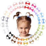 Baby Hair Ties with Bows for Toddler - 2 Inch Elastic Ponytail Holders Small Hair Ties For Baby Girls Infants Hair Accessories 40 Pieces