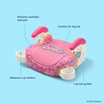 Graco TurboBooster 2.0 Backless Booster Car Seat, Barbie, Travel Booster Seat for Children Ages 4-10, Weight 40-100 Pounds and Height up to 57 Inches