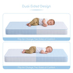 TeQsli Crib Mattress, Breathable Memory Foam Toddler Mattress, with Removable Machine Washable Cover, Fits Standard Baby & Toddler Bed (52" x27.6" x4.5")