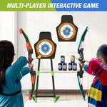 2 Pack Bow and Arrow for Kids, LED Light Up Archery Set with 24 Suction Cup Arrows, 1 Standing Target, 6 Score Targets & 2 Quiver, Indoor Outdoor Sport Gifts for Boys Girls Ages 4-8