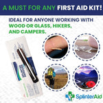 SplinterAid - Painless Splinter Removal Kit (30-Pack) | Quick, Easy Splinter Out | Compact First Aid for Home, Travel, Camping | Perfect for Hiking, Woodworking, Outdoors | No Tweezers Needed