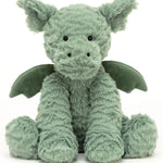 Jellycat Fuddlewuddle Dragon Stuffed Animal, 9 inches - Mythical Plush Toy - Classic Children's Gift