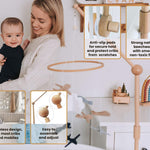Baby Crib Mobile Arm Wooden Holder - Baby Mobile Hanger for Crib (31 inch, 100% Natural Beechwood) Strong Anti Slip - Nursery Decor & Gift Accessories (Original)