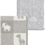 CREVENT 30''X40'' Cute Cozy Fluffy Warm Baby Blanket for Boys Infants Toddlers' Bedding Crib Cot Stroller, Baby Shower Birthday Newborn's Gift - Grey Cloud