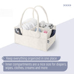 Mr. Pen- Baby Diaper Caddy Organizer, 2 Pack, Beige, Baby Caddy Organizer with Handle, Compact Size, Collapsible & Portable