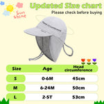 Duoyeree UPF 50+ Baby Sun Hat with Ear and Neck Protection - Toddler Beach Hat for Boys & Girls - Ideal for Summer Fun(6-24M)