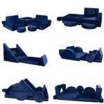 Schooled Kids Soft Play Couch (14pcs) - Children's Furntiture, Modular Kids Play Couch - Sensory Room Must Have Gifts for Toddlers - Climbing Pillow Fort