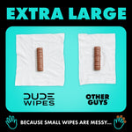 DUDE Wipes - Flushable Wipes Travel Pack - 6 Pack, 108 Wipes - Mint Chill Extra-Large Adult Wet Wipes - Vitamin-E, Aloe Vera, Eucalyptus, and Tea Tree Oils - Septic and Sewer Safe Butt Wipes