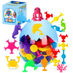 HYSZXUS Bath Toys - 27 PCS Suction Cup Toys Bathtub Toy Shower Toy for Kids Ages 4-8,Sensory Toys for 3 4 5 6 7 Year Old Boys Girls,Mold Free Bath Toy Travel Toy Easter Gifts