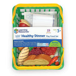 Learning Resources Healthy Dinner Basket - 19 Pieces , Ages 3+ Pretend Play Food for Toddlers, Preschool Learning Toys, Kitchen Play Toys for Kids