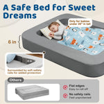 ENITYA 3-in-1 Toddler Couch, Convertible Sofa Bed with Two Pillow,Fold Out Loveseat/Ball Pit/Sleeping Bed, Kids Couch for Playroom/Bedroom/Living Room,Grey