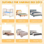 Abdtech Bed Guard Rail for Toddlers - 47 inches Lift Foldable Toddler Bed Rails for Kids - Safety Baby Bed Rail Guard with Reinforced - Great Fit for Kids Twin Double, Full Size, Queen, King Size
