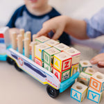 Melissa & Doug PAW Patrol Wooden ABC Block Truck (33 Pieces) - Sort And Stack Toys, Alphabet Blocks For Toddlers, Vehicle Toys For Kids Ages 3+, 34.93 cm x 17.78 cm x 10.03 cm
