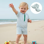 Baby Toddler Boys Swimsuit Infant Girl Swimsuits 6 12 18 24M 2T 3T 4T Bathing Suit Swimwear 3Pcs Set Rash Guard Hat (Green, 3-6 Months)
