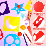 Chinco 24 Pieces Shape Geometric Tracing Stencils Set for Kids Children Simple Painting Shape Templates Geometric Drawing Stencils Templates for Toddlers Preschooler Drawing DIY Craft
